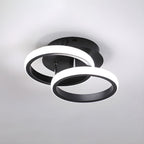 Lampada da soffitto – Ferro & Acrilico – Nero/Bianco – Ø40 cm – Moderna lampada a LED per soggiorno e corridoio
