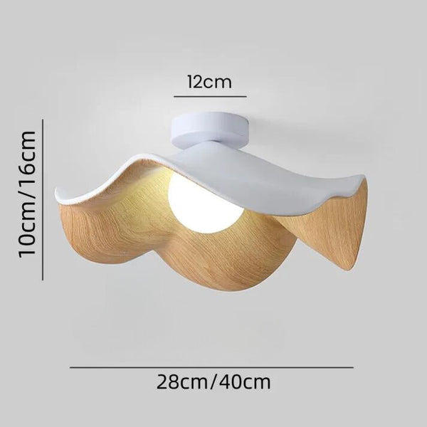 Lampada da soffitto – Resina e ferro – Toni naturali – Ø 28/40 cm – Design organico per soggiorno e camera da letto