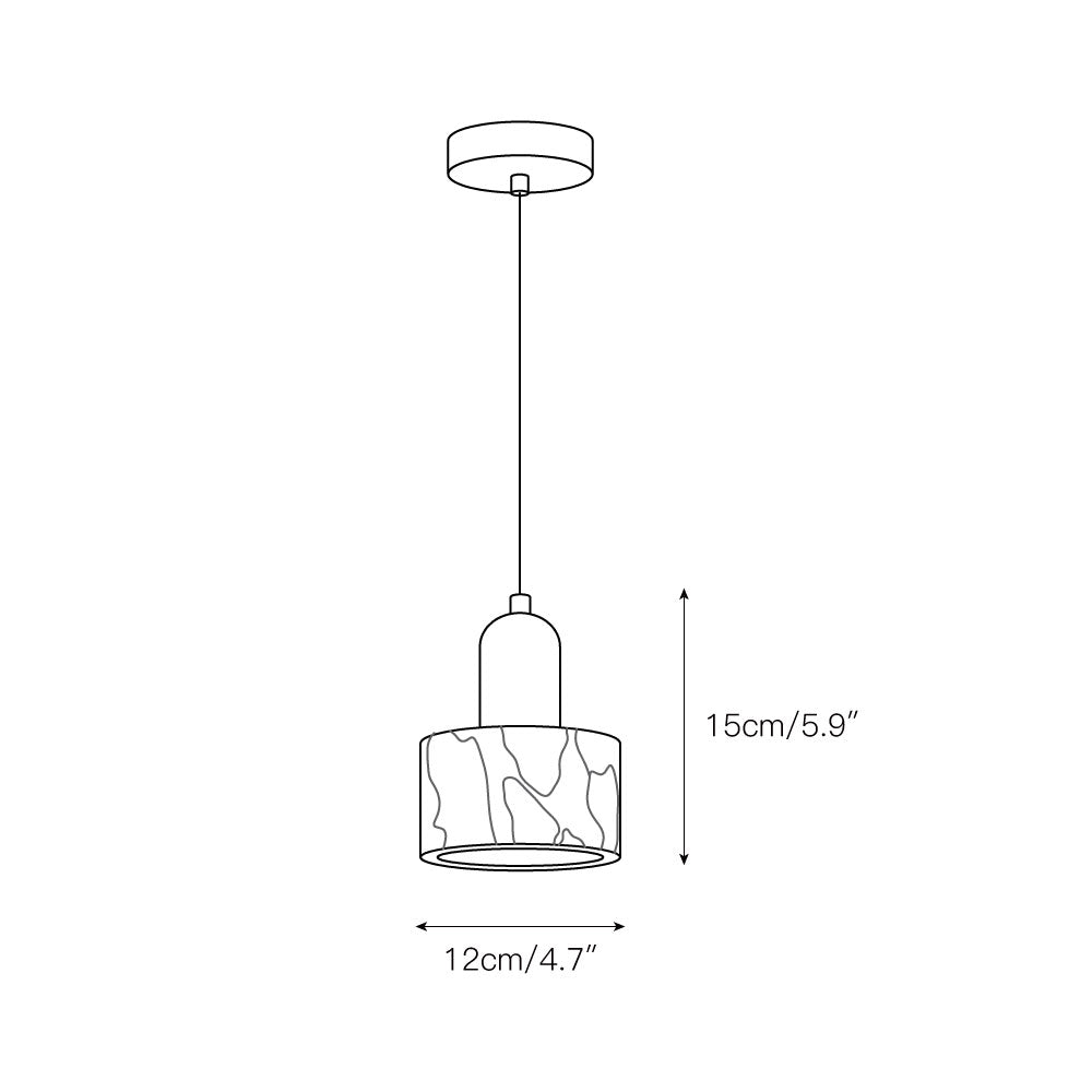 Lampada a sospensione in marmo Flair
