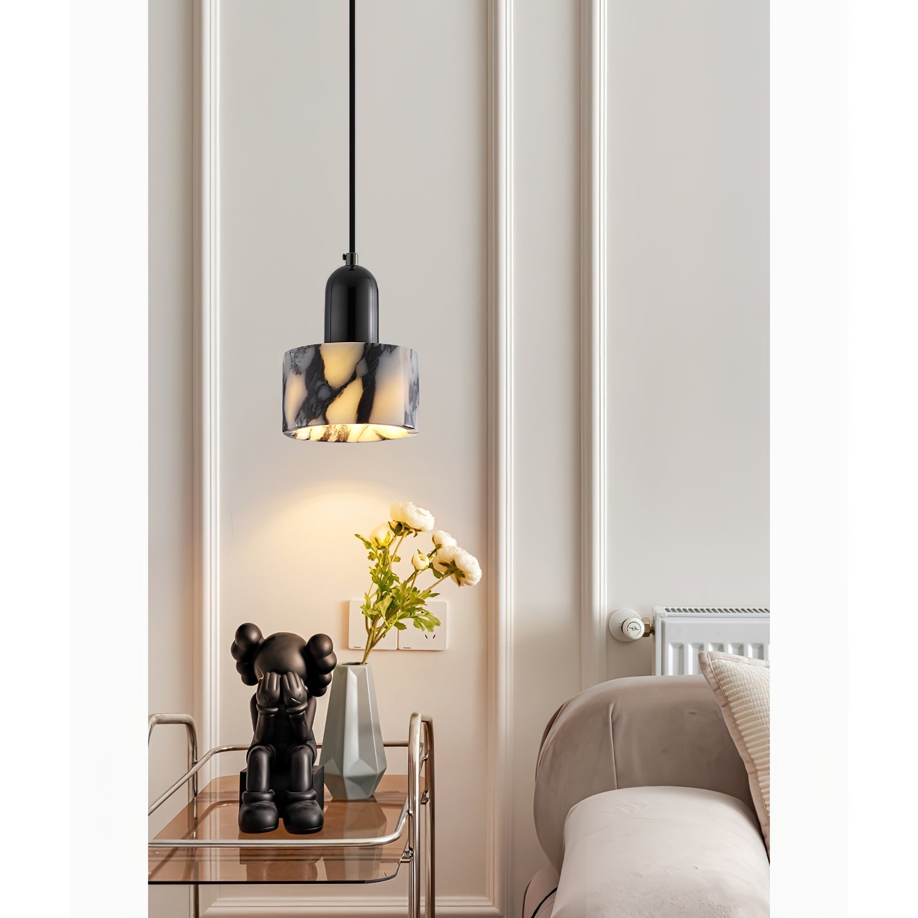 Lampada a sospensione in marmo Flair