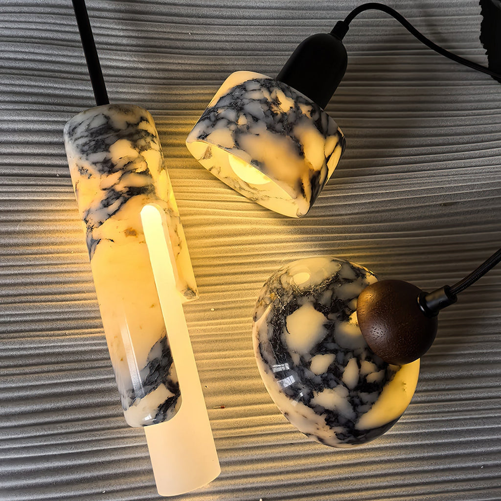 Lampada a sospensione in marmo Flair