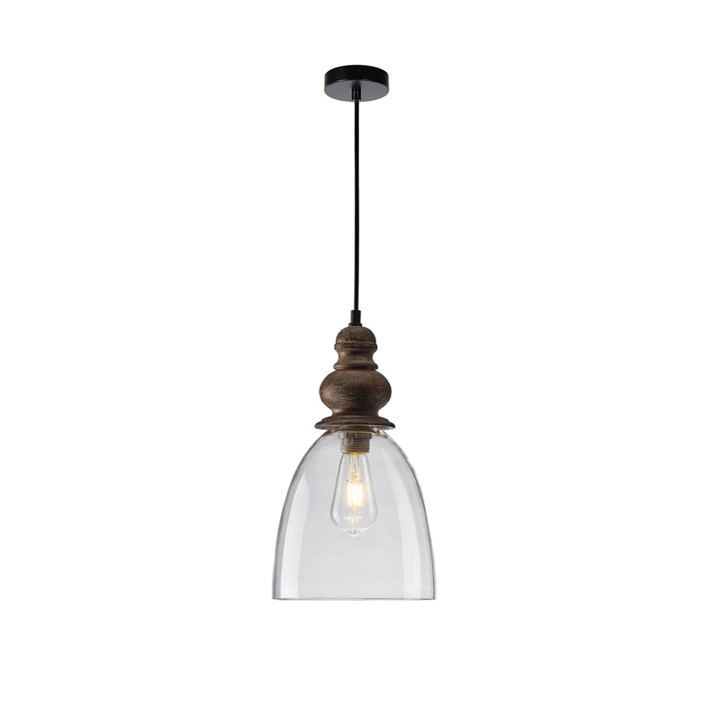 Lampada a sospensione in vetro Delmare
