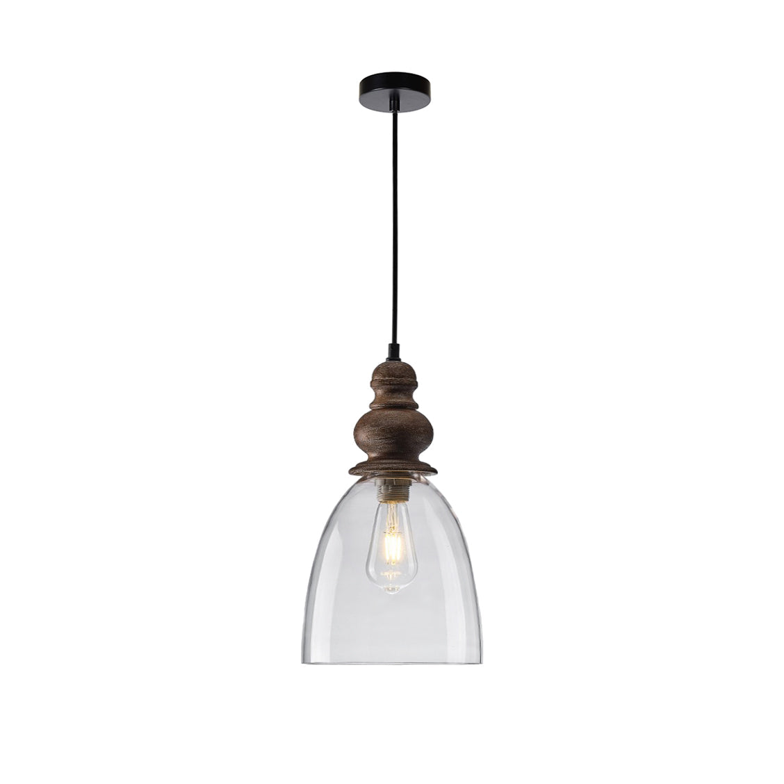 Lampada a sospensione in vetro Delmare