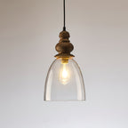 Lampada a sospensione in vetro Delmare