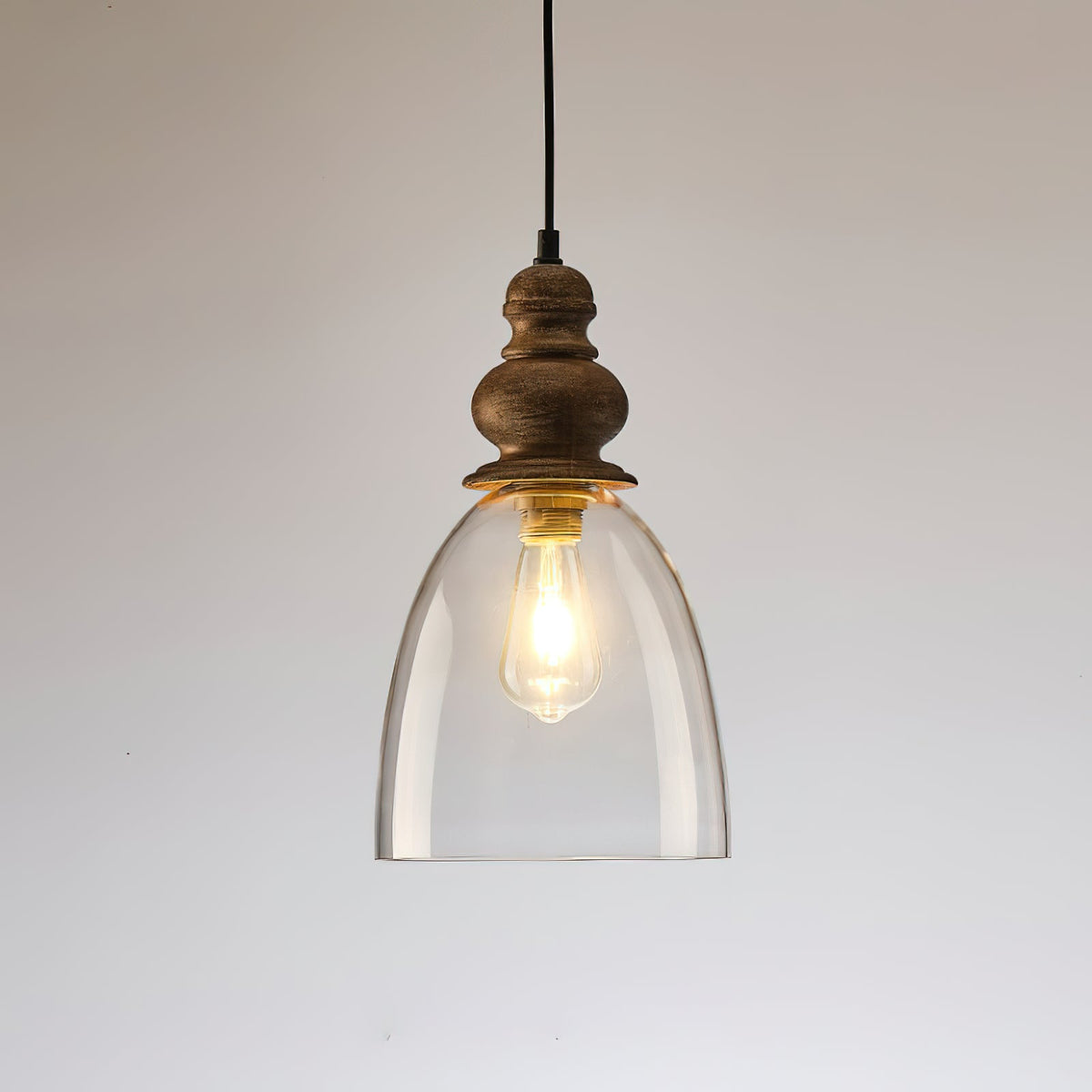 Lampada a sospensione in vetro Delmare