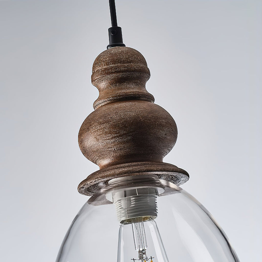 Lampada a sospensione in vetro Delmare