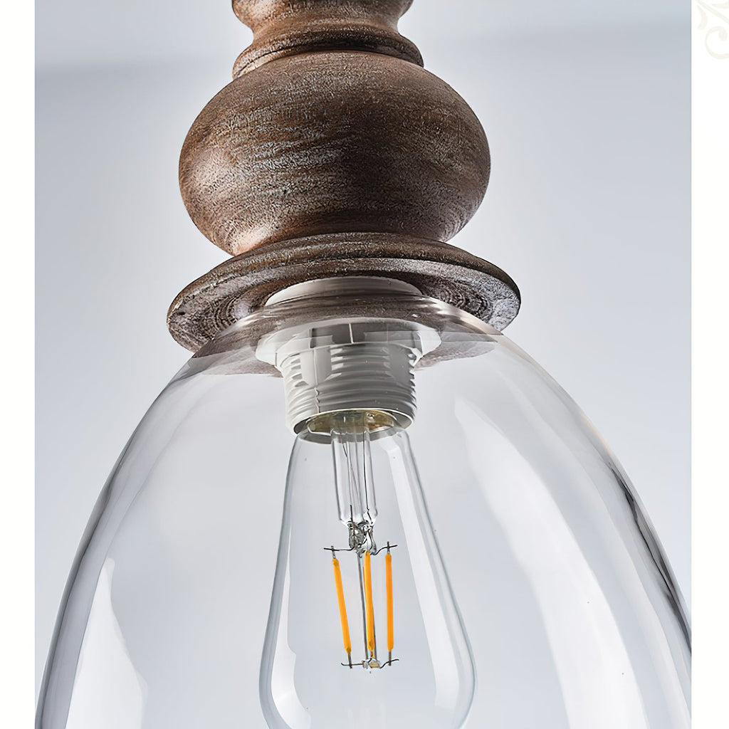 Lampada a sospensione in vetro Delmare