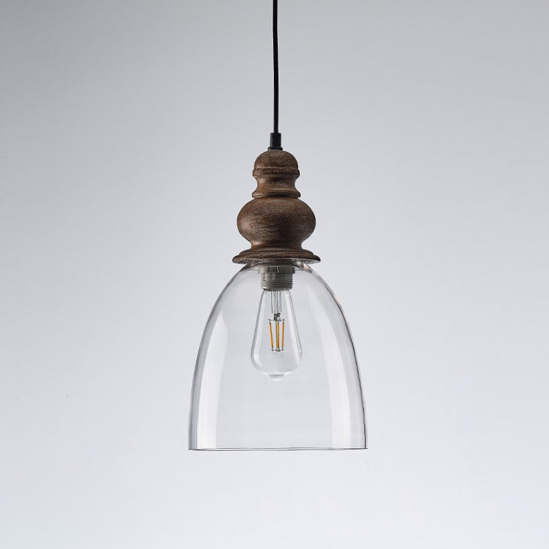 Lampada a sospensione in vetro Delmare