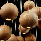 Frendorf | Lampada a sospensione in legno a forma di sfera | Design moderno e naturale