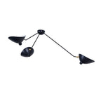 Lampada da soffitto designer – Metallo – Nero/Bianco – 5 sorgenti luminose – Stile industriale per soggiorno