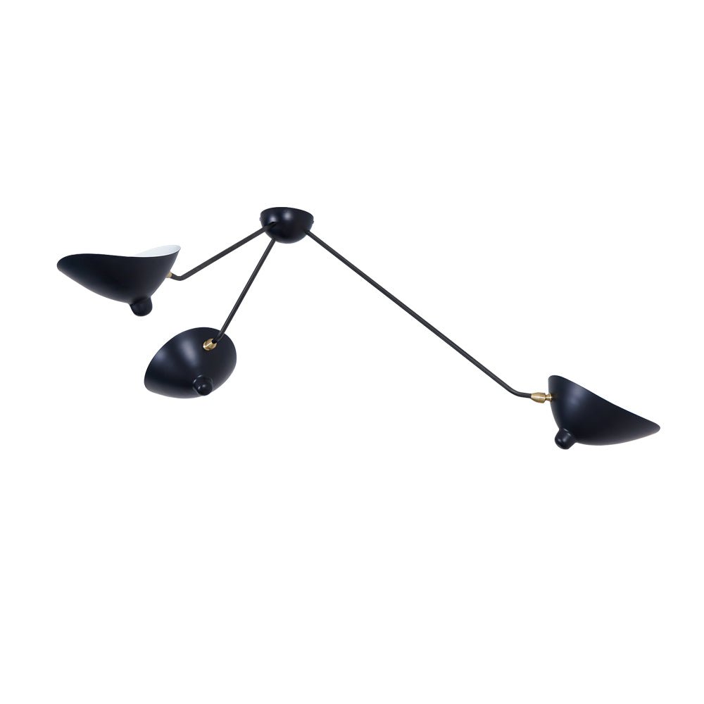 Lampada da soffitto designer – Metallo – Nero/Bianco – 5 sorgenti luminose – Stile industriale per soggiorno