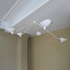 Lampada da soffitto designer – Metallo – Nero/Bianco – 5 sorgenti luminose – Stile industriale per soggiorno