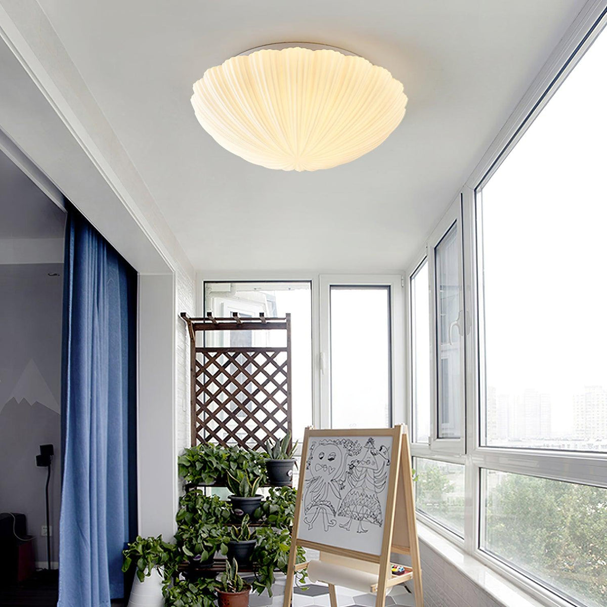 Lampada da soffitto Devan Seashell