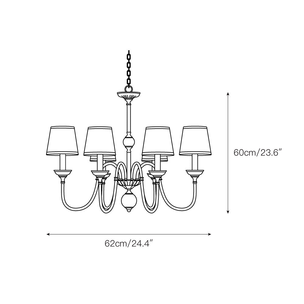 Lampadario in Ottone Diana