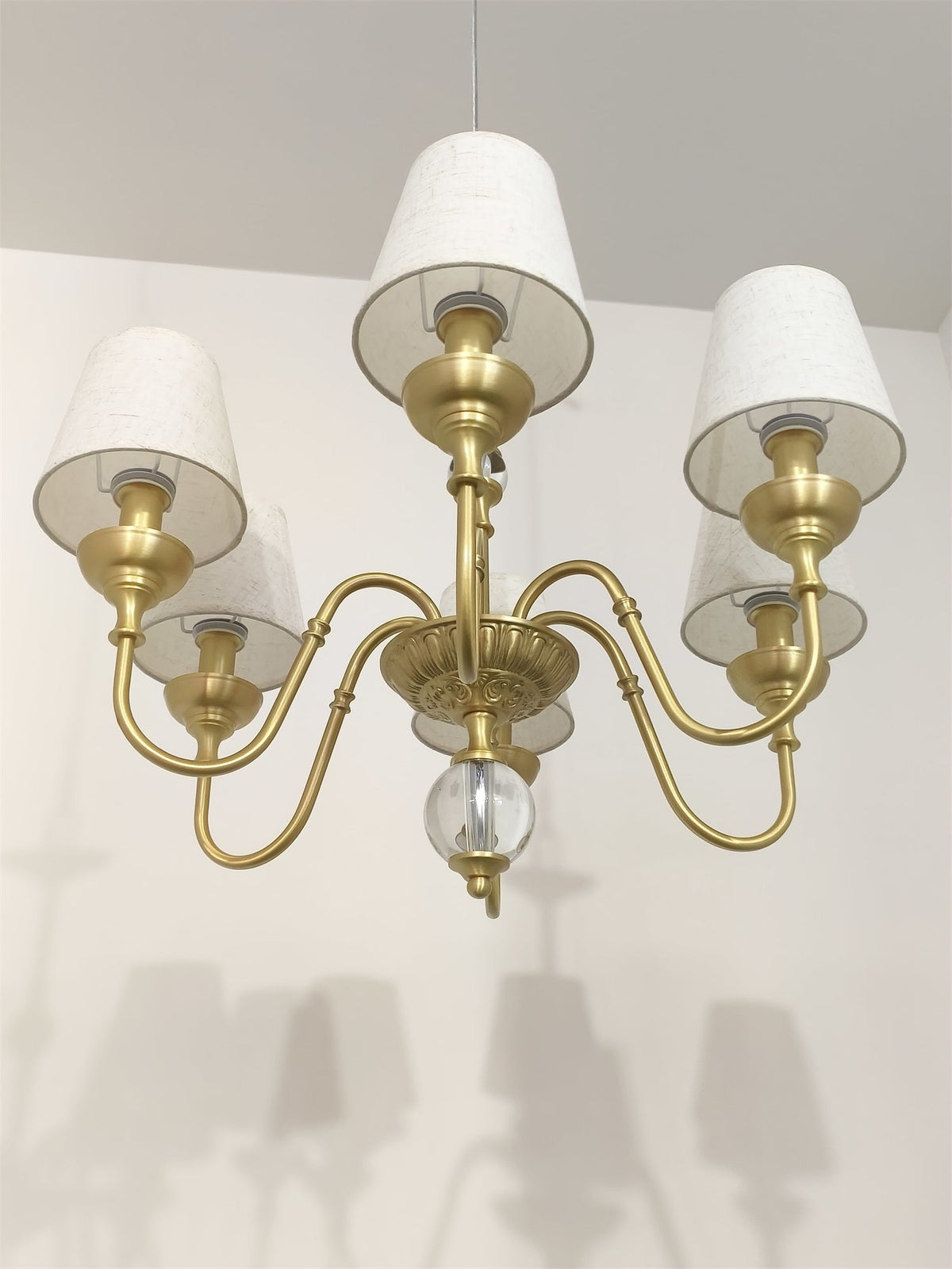 Lampadario in Ottone Diana