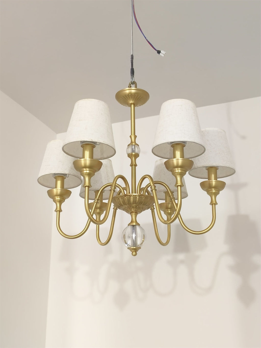 Lampadario in Ottone Diana