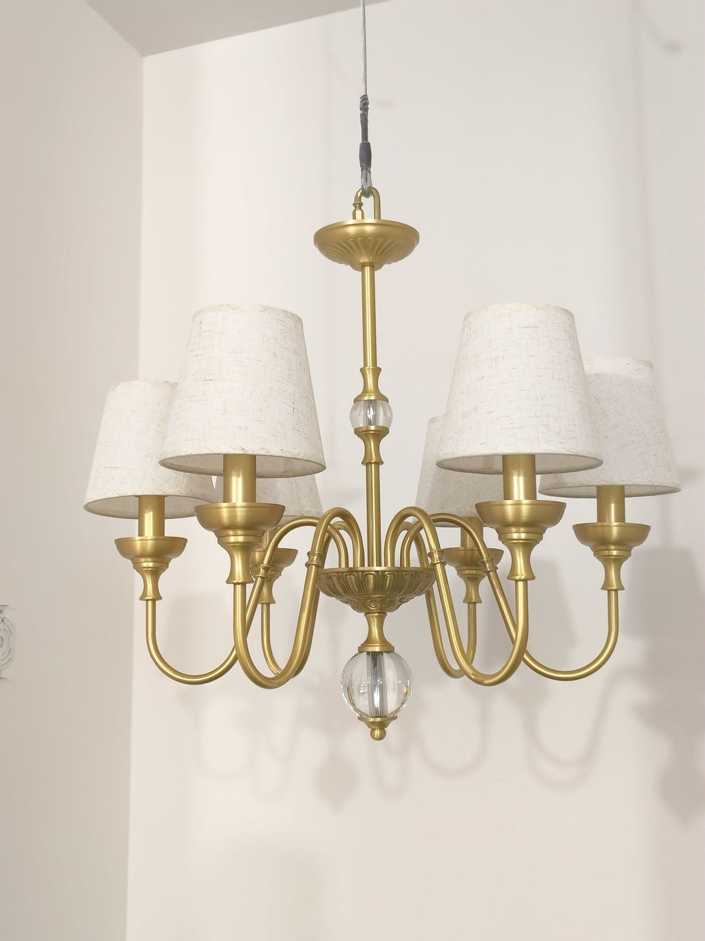 Lampadario in Ottone Diana