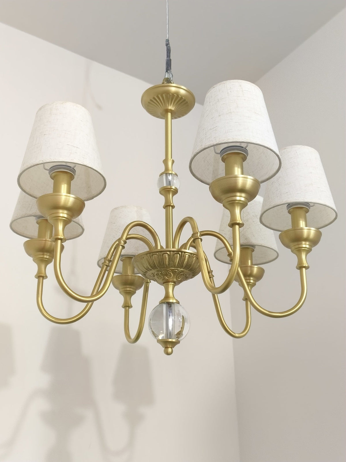 Lampadario in Ottone Diana