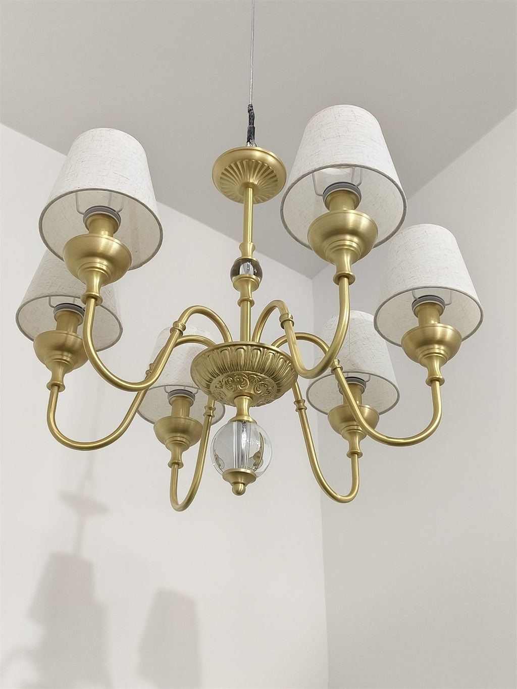 Lampadario in Ottone Diana