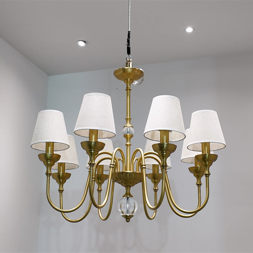 Lampadario in Ottone Diana