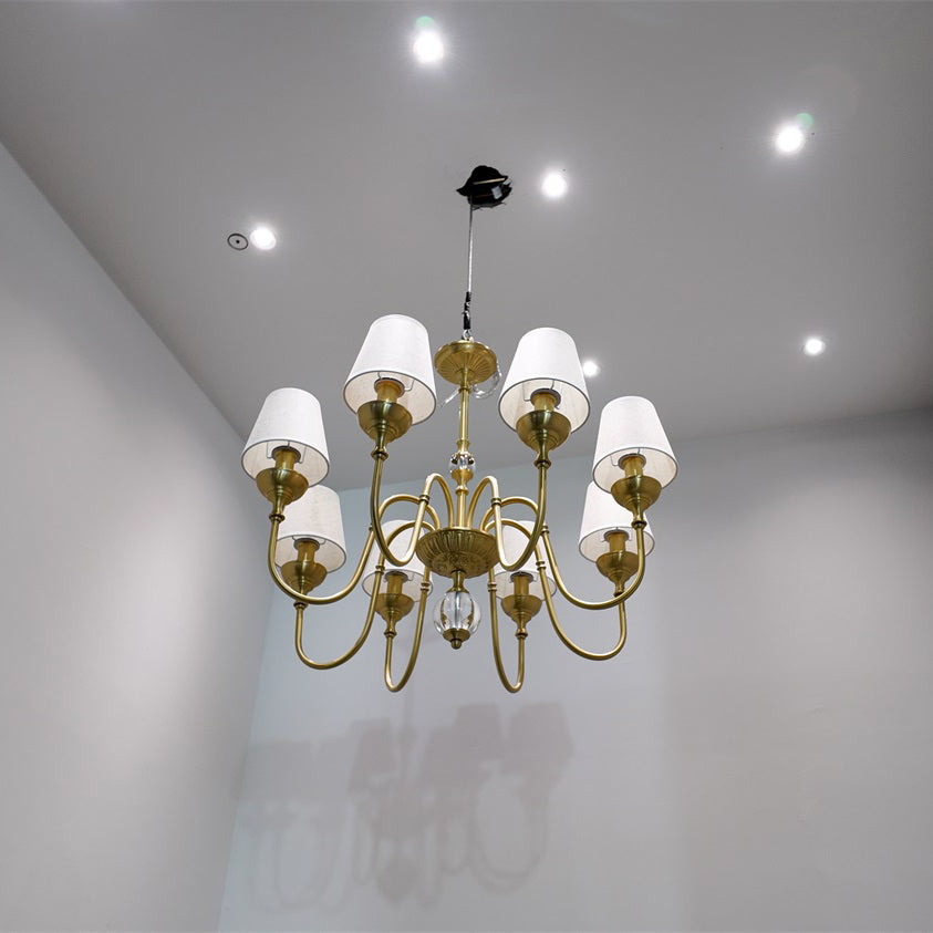 Lampadario in Ottone Diana