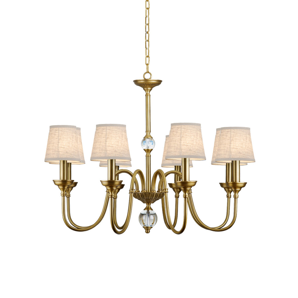 Lampadario in Ottone Diana