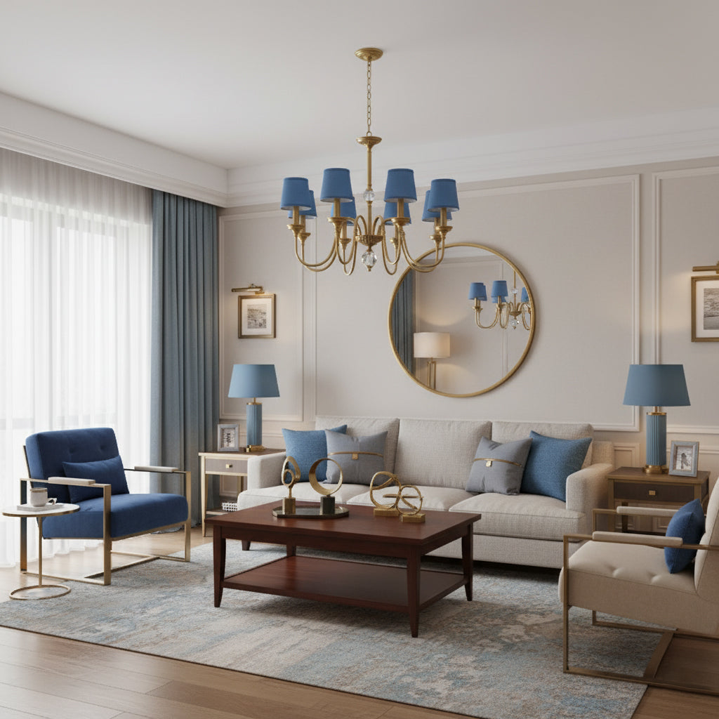 Lampadario in Ottone Diana