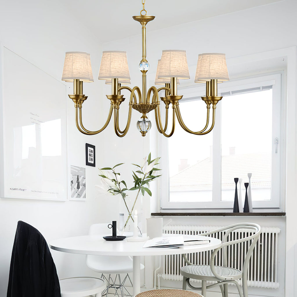 Lampadario in Ottone Diana