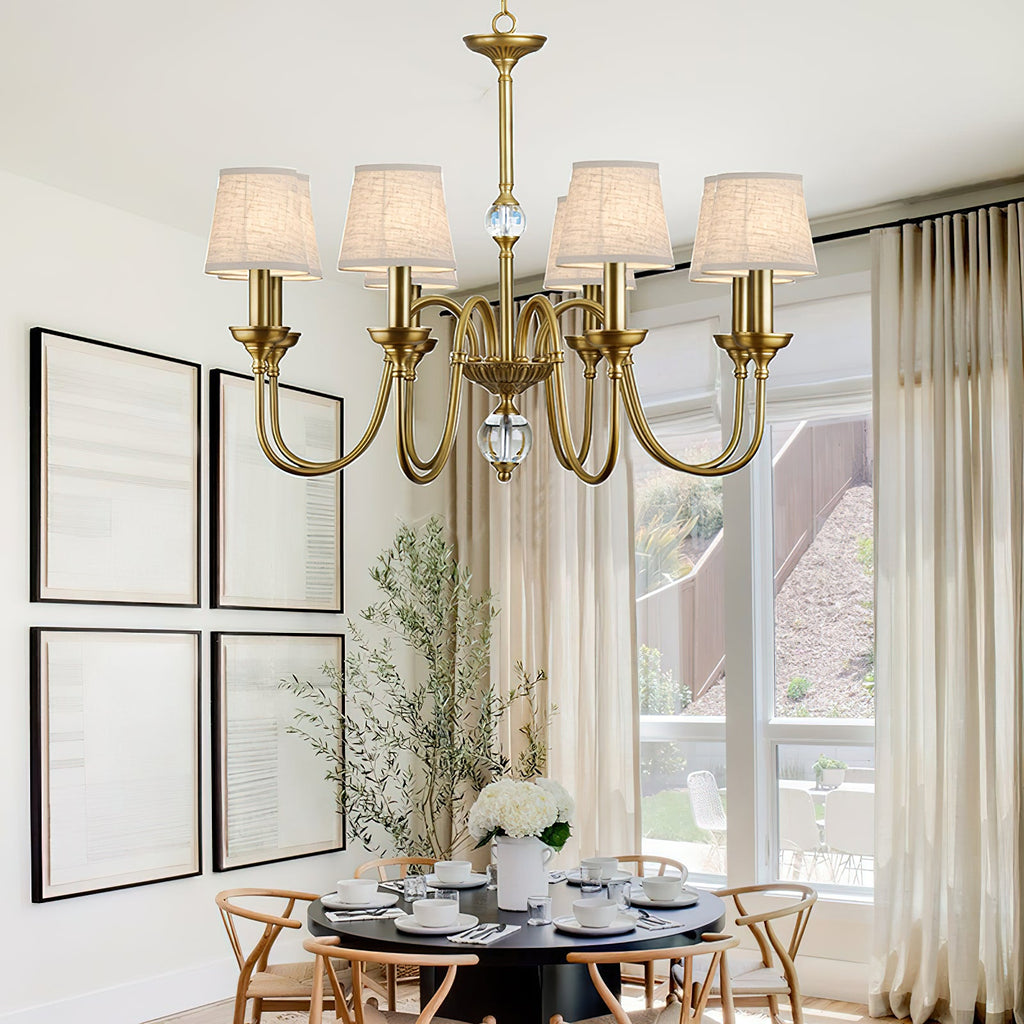 Lampadario in Ottone Diana