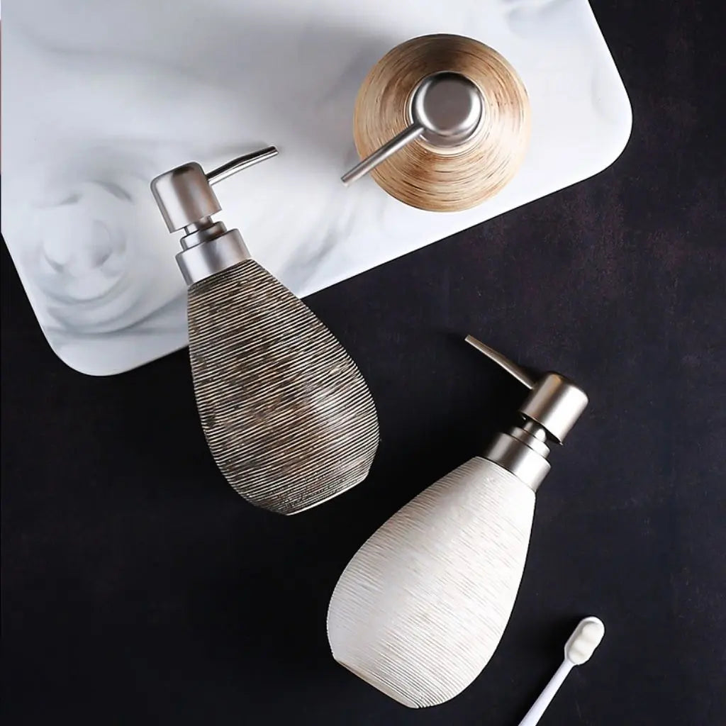 Dispenser per Lozione in Ceramica Kenji – Bottiglia per Sapone in Stile Giapponese Retro