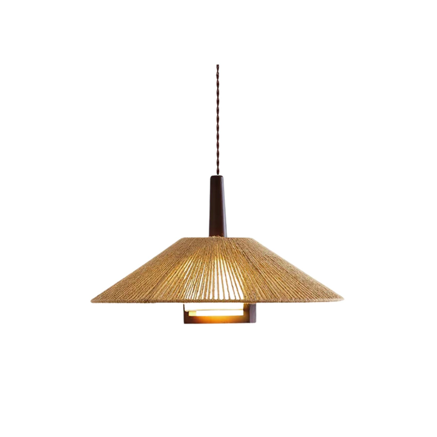 Dorevia Lampadario – Corda di Canapa – Naturale – Ø 30 cm – Minimalista
