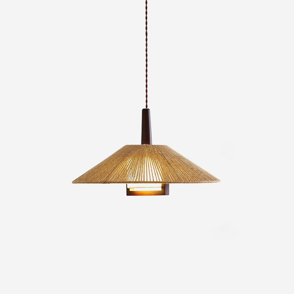 Dorevia Lampadario – Corda di Canapa – Naturale – Ø 30 cm – Minimalista