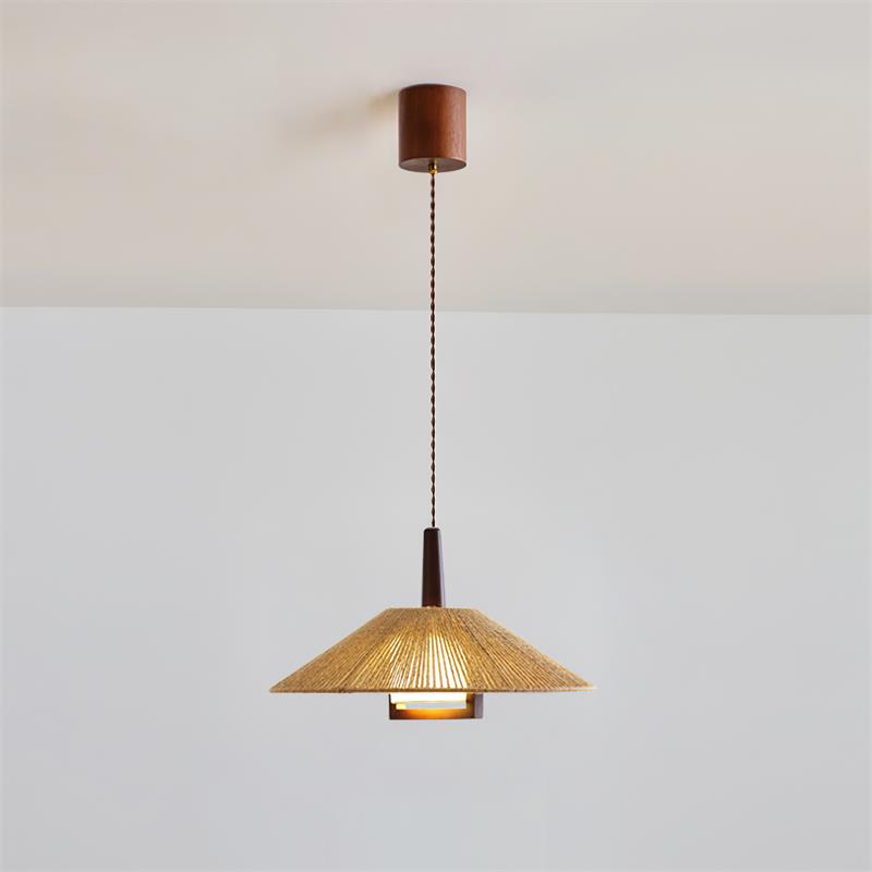 Dorevia Lampadario – Corda di Canapa – Naturale – Ø 30 cm – Minimalista