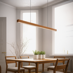 Lampada a sospensione lineare in legno LED Gindo