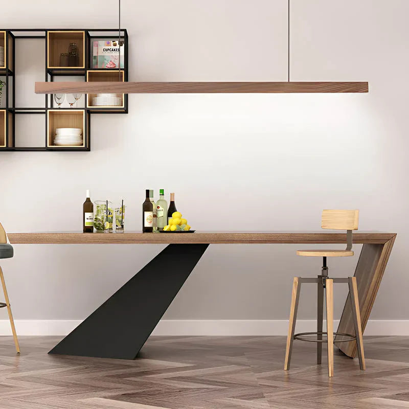 Lampada a sospensione lineare in legno LED Gindo