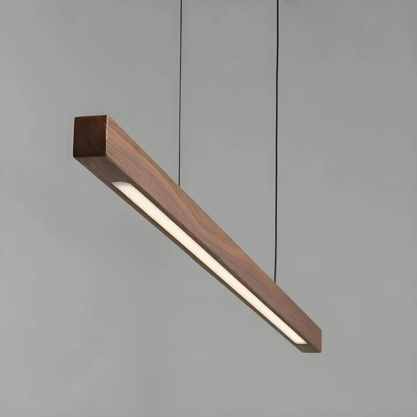 Lampada a sospensione lineare in legno LED Gindo