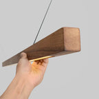 Lampada a sospensione lineare in legno LED Gindo