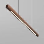 Lampada a sospensione lineare in legno LED Gindo