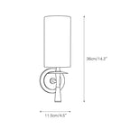 Lampada da parete in vetro con tessuto Knight