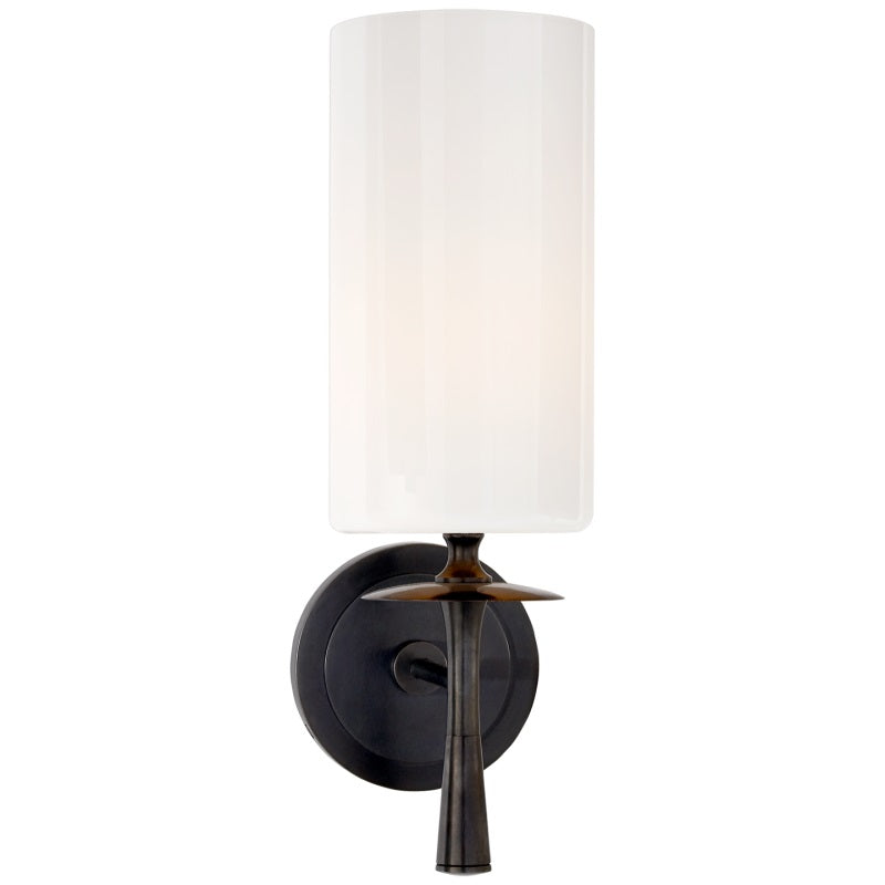 Lampada da parete in vetro con tessuto Knight