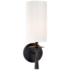 Lampada da parete in vetro con tessuto Knight