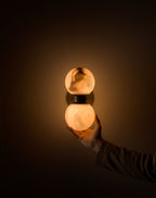 Lampada da parete in alabastro Lush Globe