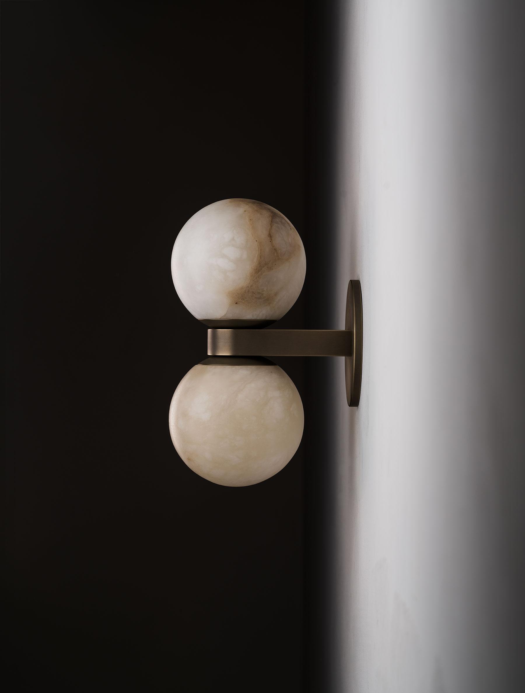 Lampada da parete in alabastro Lush Globe