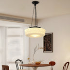 Lampada a Sospensione in Vetro Opalino Vintage