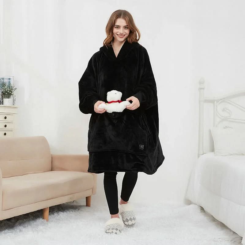 Felpa con Cappuccio Riscaldata USB – Morbida Coperta Elettrica da Indossare per un Comfort Accogliente a Casa