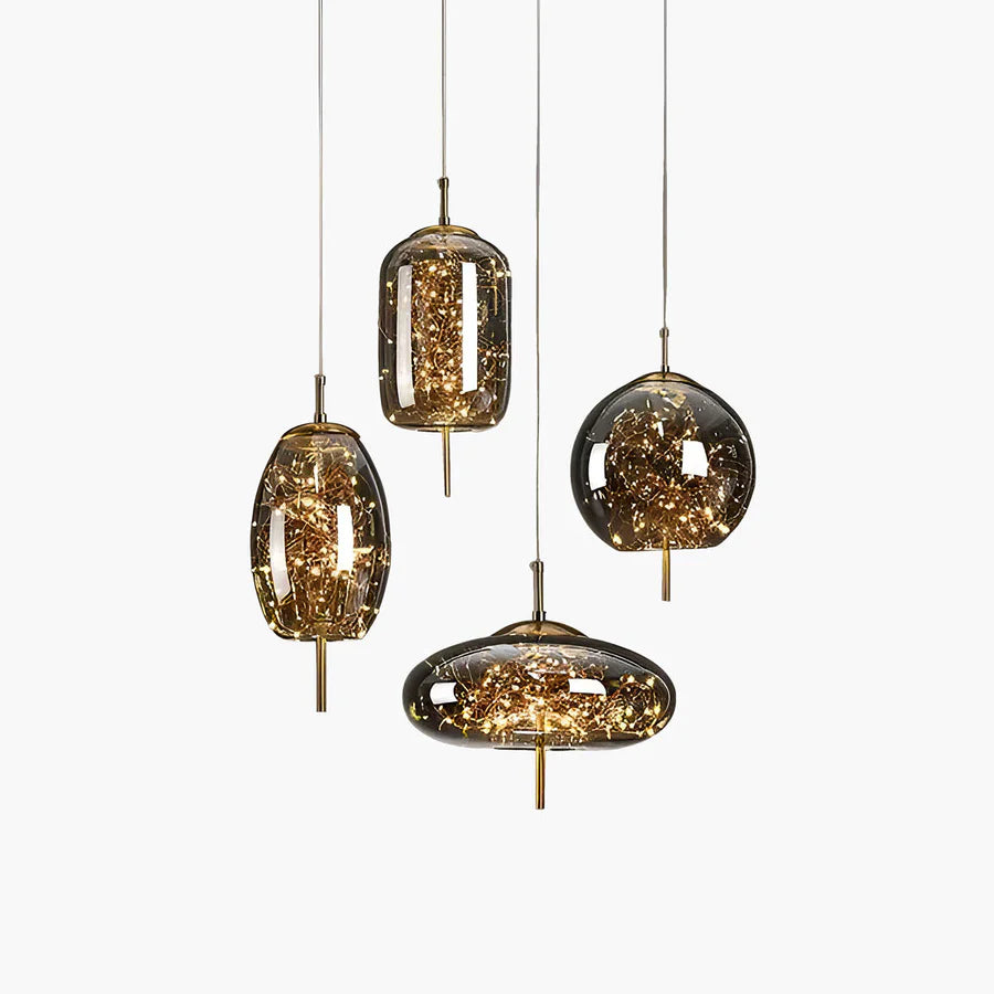 Moderno Sfavillante Lampadario in Vetro