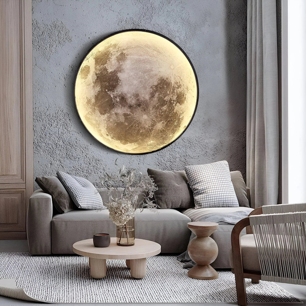 Lampada da parete Eclipse – LED – Bianco – 10–15 m² – Design lunare