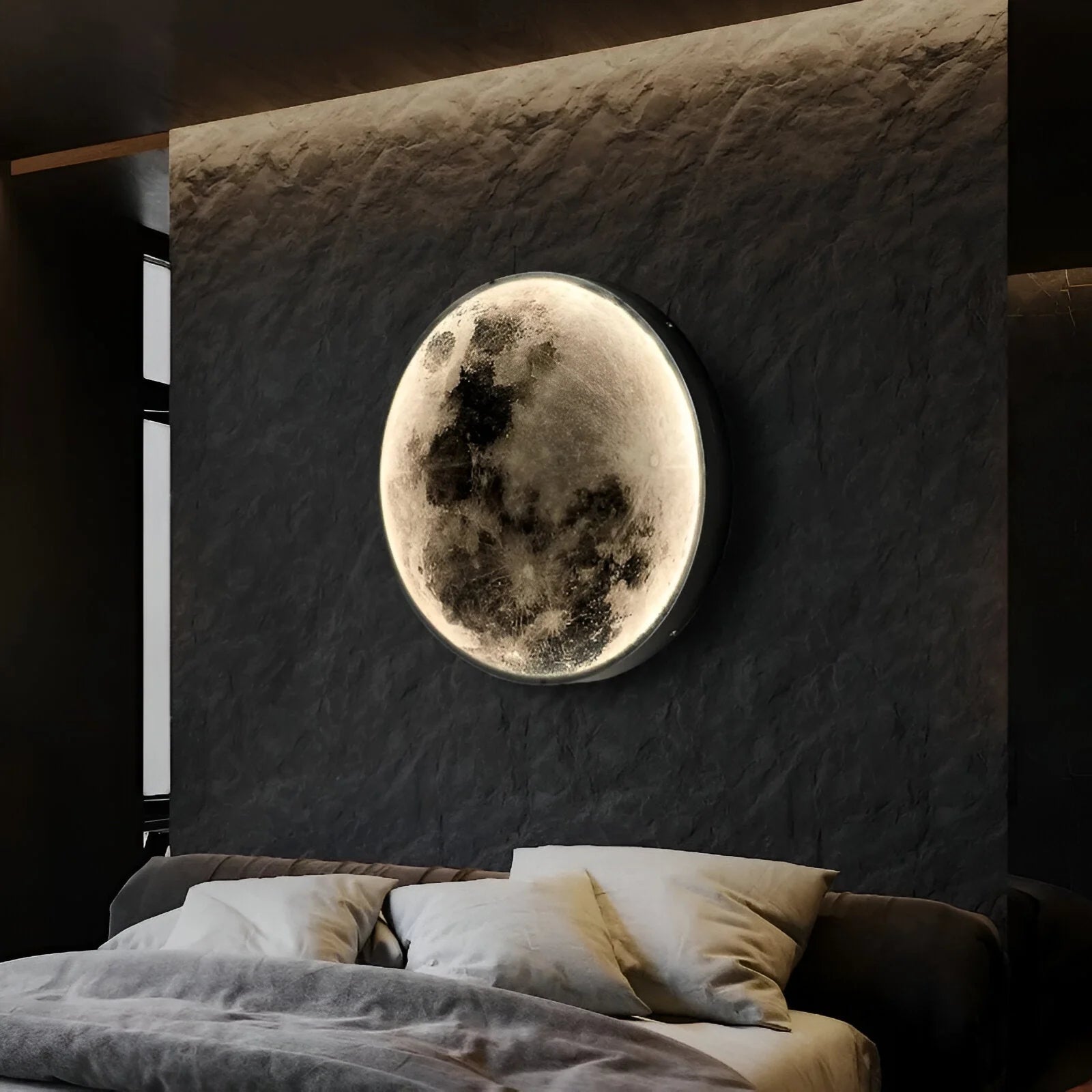 Lampada da parete Eclipse – LED – Bianco – 10–15 m² – Design lunare