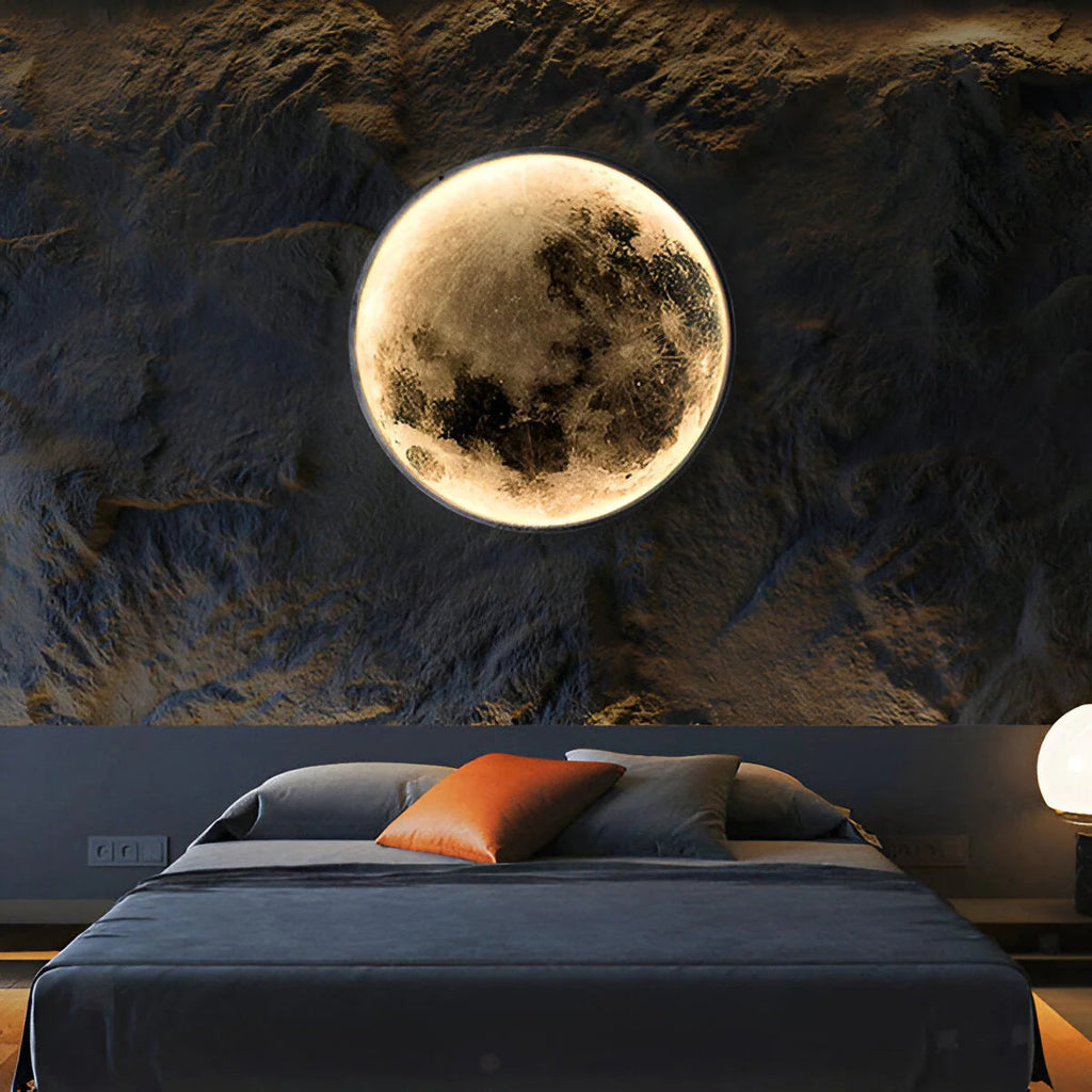 Lampada da parete Eclipse – LED – Bianco – 10–15 m² – Design lunare