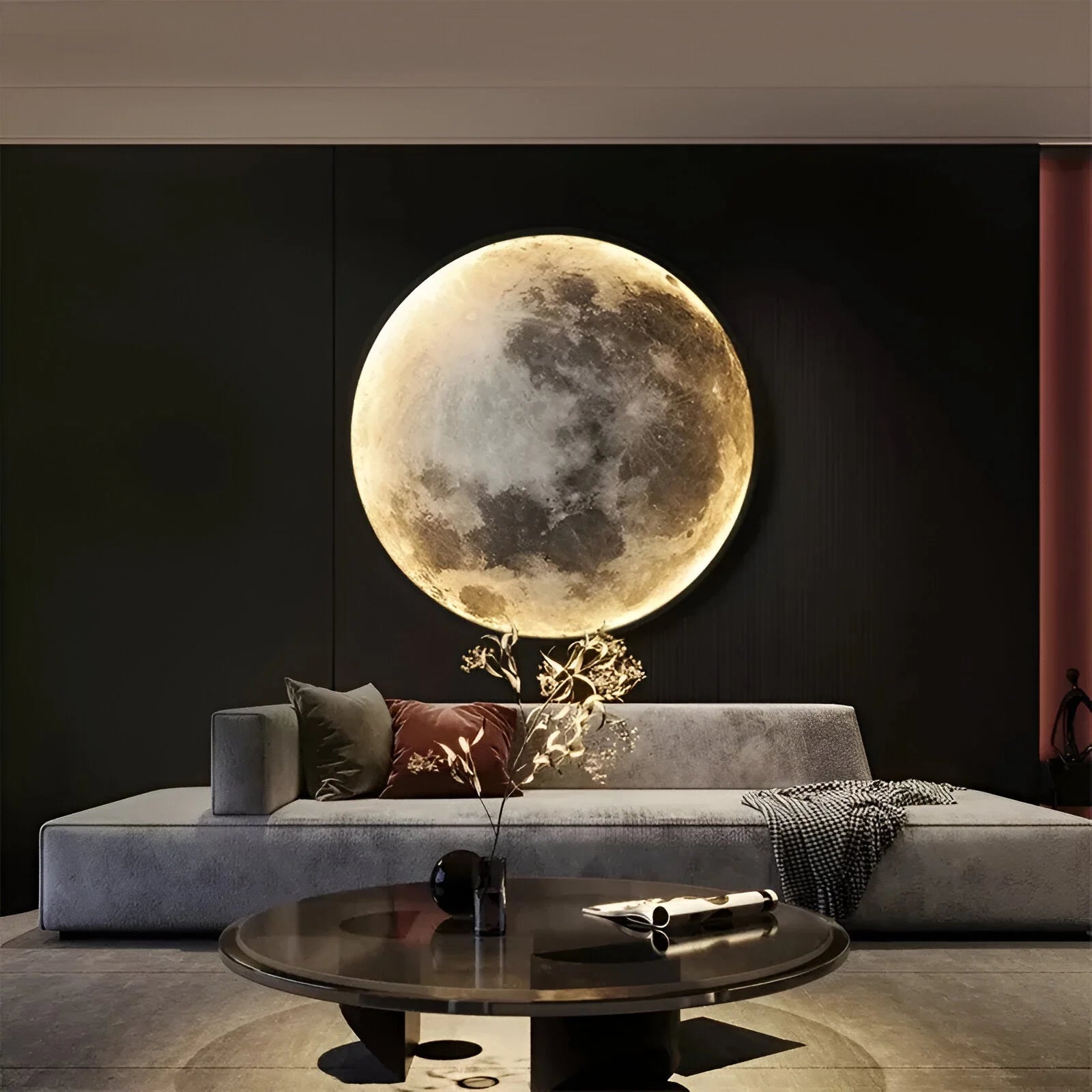 Lampada da parete Eclipse – LED – Bianco – 10–15 m² – Design lunare